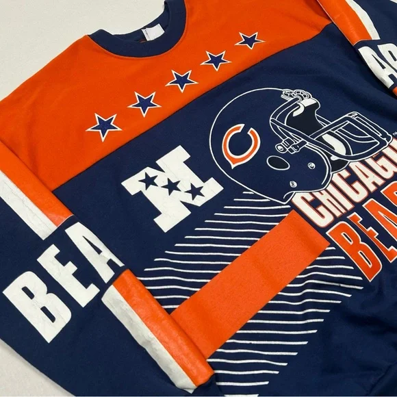 Vintage 90s Chicago Bears AOP Crewneck - Picture 2 of 5